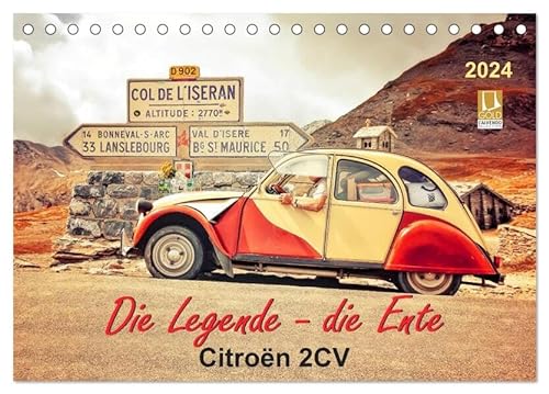 Die Legende - die Ente, Citroën 2CV (Tischkalender 2024 DIN A5 quer), CALVENDO Monatskalender: Von der Bauernkutsche zum Kultobjekt. (CALVENDO Mobilitaet)