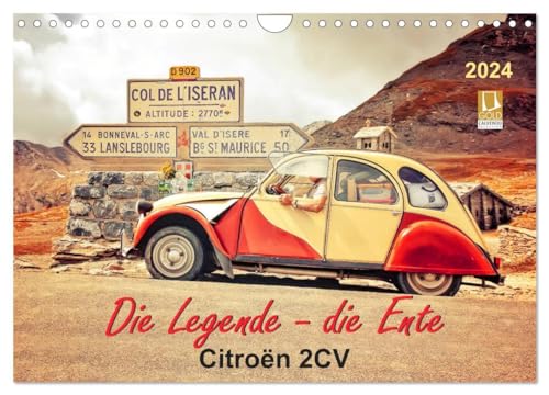 Die Legende - die Ente, Citroën 2CV (Wandkalender 2024 DIN A4 quer), CALVENDO Monatskalender: Von der Bauernkutsche zum Kultobjekt. (CALVENDO Mobilitaet) von CALVENDO