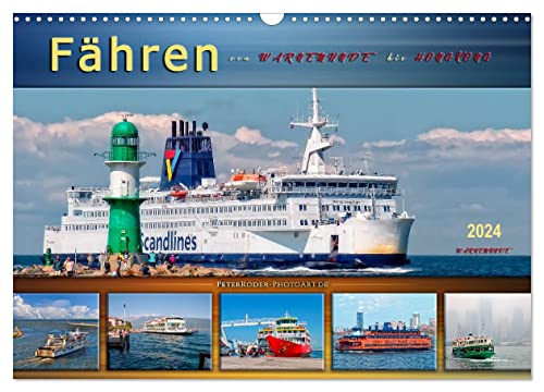 Fähren - von Warnemünde bis Hongkong (Wandkalender 2024 DIN A3 quer), CALVENDO Monatskalender