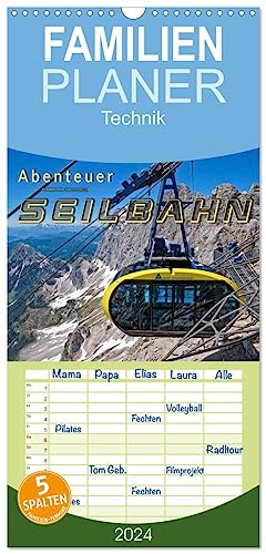 Familienplaner 2024 - Abenteuer Seilbahn mit 5 Spalten (Wandkalender, 21 cm x 45 cm) CALVENDO