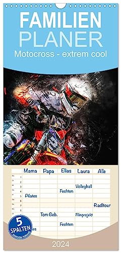 Familienplaner 2024 - Motocross - extrem cool mit 5 Spalten (Wandkalender, 21 cm x 45 cm) CALVENDO