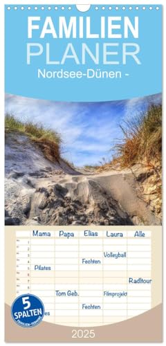 Familienplaner 2025 - Nordsee-Dünen mit 5 Spalten (Wandkalender, 21 cm x 45 cm), CALVENDO