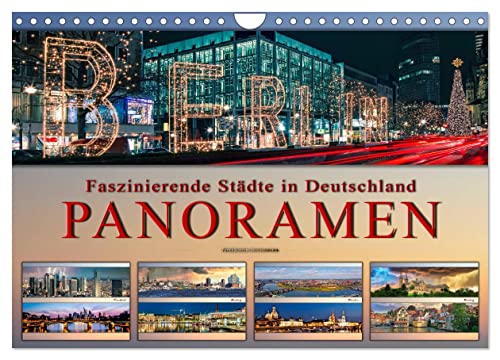 Faszinierende Städte in Deutschland - Panoramen (Wandkalender 2024 DIN A4 quer), CALVENDO Monatskalender