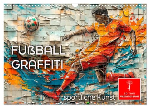 Fußball Graffiti - sportliche Kunst (Wandkalender 2025 DIN A3 quer), CALVENDO Monatskalender