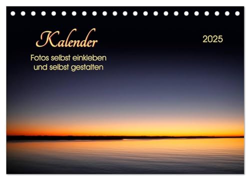 Kalender - Fotos selbst einkleben und selbst gestalten (Tischkalender 2025 DIN A5 quer), CALVENDO Monatskalender von CALVENDO