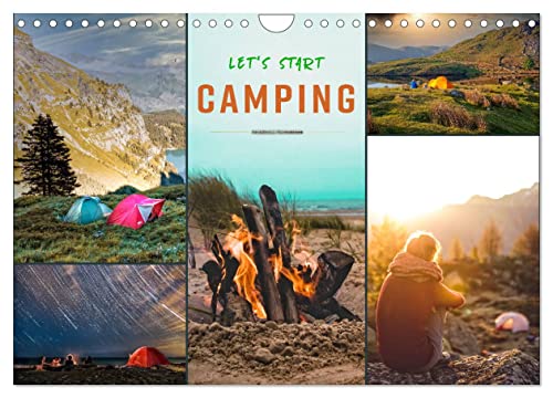Let's start Camping (Wandkalender 2024 DIN A4 quer), CALVENDO Monatskalender