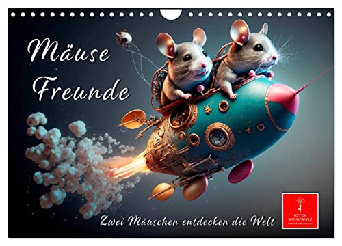 Mäuse Freunde (Wandkalender 2024 DIN A4 quer), CALVENDO Monatskalender: Bezaubernde Bilder der kleinen Mäuschen. (CALVENDO Tiere)