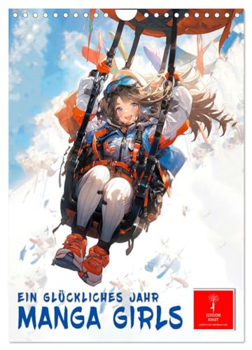 Manga Girls - ein glückliches Jahr (Wandkalender 2025 DIN A4 hoch), CALVENDO Monatskalender