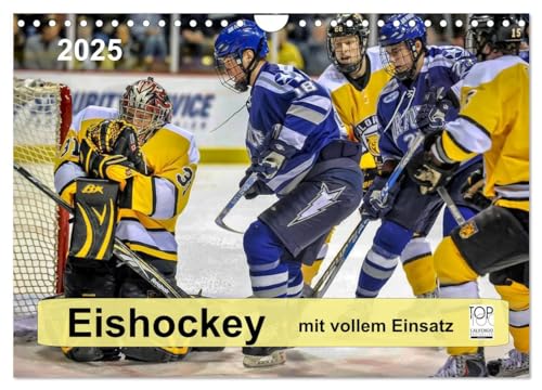 Mit vollem Einsatz - Eishockey (Wandkalender 2025 DIN A4 quer), CALVENDO Monatskalender