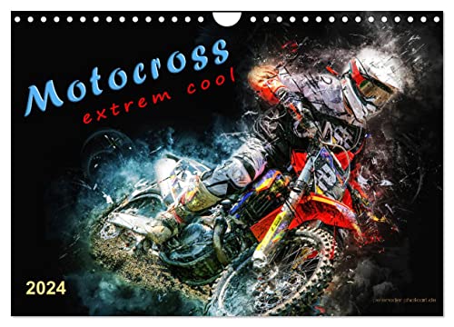 Motocross - extrem cool (Wandkalender 2024 DIN A4 quer), CALVENDO Monatskalender
