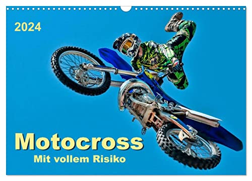 Motocross - mit vollem Risiko (Wandkalender 2024 DIN A3 quer), CALVENDO Monatskalender von CALVENDO