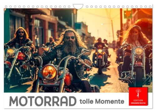 Motorrad tolle Momente (Wandkalender 2025 DIN A4 quer), CALVENDO Monatskalender