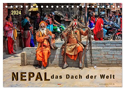 Nepal - das Dach der Welt (Tischkalender 2024 DIN A5 quer), CALVENDO Monatskalender von CALVENDO