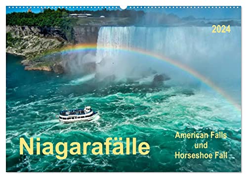 Niagarafälle - American Falls und Horseshoe Fall (Wandkalender 2024 DIN A2 quer), CALVENDO Monatskalender