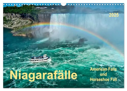 Niagarafälle - American Falls und Horseshoe Fall (Wandkalender 2025 DIN A3 quer), CALVENDO Monatskalender