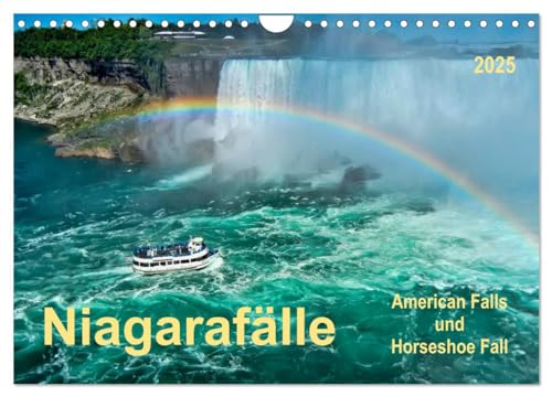 Niagarafälle - American Falls und Horseshoe Fall (Wandkalender 2025 DIN A4 quer), CALVENDO Monatskalender