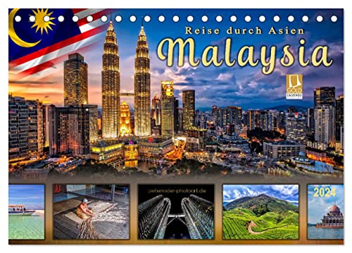 Reise durch Asien - Malaysia (Tischkalender 2024 DIN A5 quer), CALVENDO Monatskalender