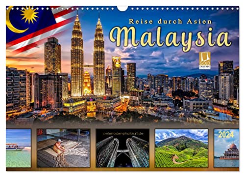 Reise durch Asien - Malaysia (Wandkalender 2024 DIN A3 quer), CALVENDO Monatskalender