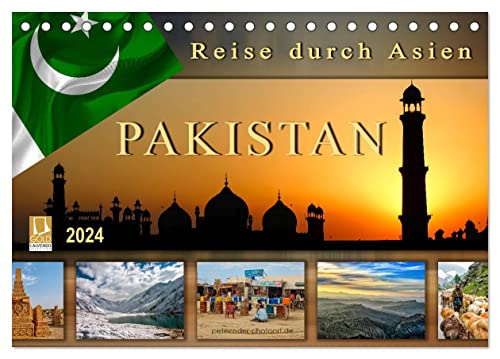 Reise durch Asien - Pakistan (Tischkalender 2024 DIN A5 quer), CALVENDO Monatskalender