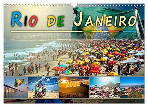 Rio de Janeiro, Stadt des Sonnenscheins (Wandkalender 2024 DIN A3 quer), CALVENDO Monatskalender