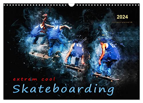 Skateboarding - extrem cool (Wandkalender 2024 DIN A3 quer), CALVENDO Monatskalender