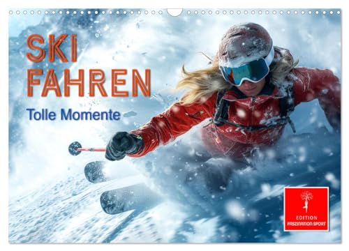 Skifahren - tolle Momente (Wandkalender 2025 DIN A3 quer), CALVENDO Monatskalender von CALVENDO