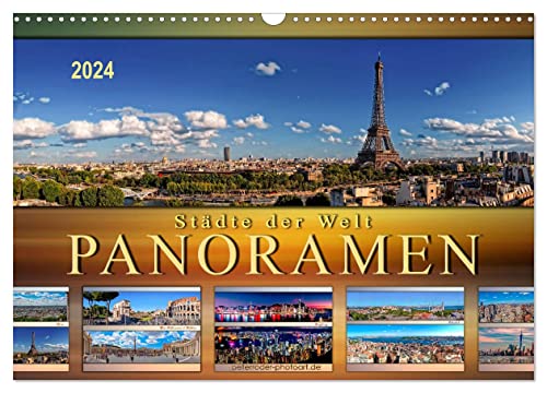 Städte der Welt, Panoramen (Wandkalender 2024 DIN A3 quer), CALVENDO Monatskalender