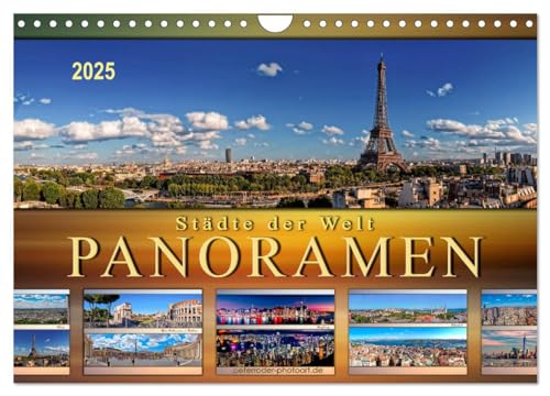 Städte der Welt, Panoramen (Wandkalender 2025 DIN A4 quer), CALVENDO Monatskalender