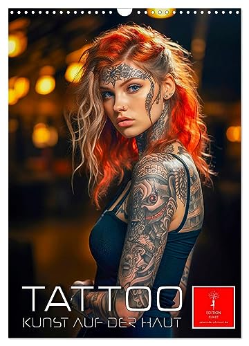 Tattoo Kunst auf der Haut (Wandkalender 2025 DIN A3 hoch), CALVENDO Monatskalender von CALVENDO