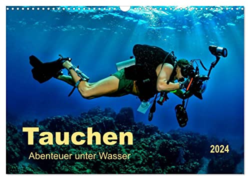 Tauchen - Abenteuer unter Wasser (Wandkalender 2024 DIN A3 quer), CALVENDO Monatskalender