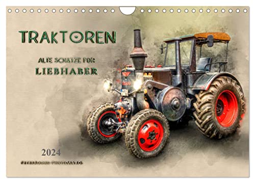 Traktoren - alte Schätze für Liebhaber (Wandkalender 2024 DIN A4 quer), CALVENDO Monatskalender von CALVENDO