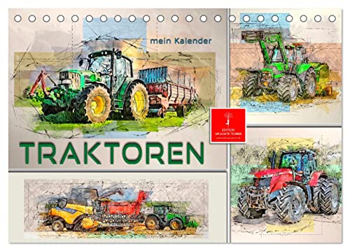 Traktoren - mein Kalender (Tischkalender 2024 DIN A5 quer), CALVENDO Monatskalender