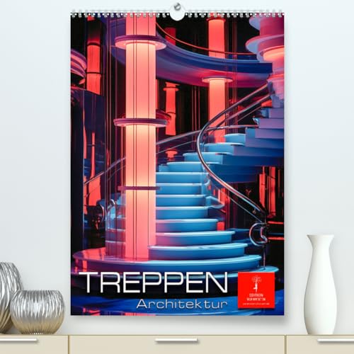 Treppen Architektur (hochwertiger Premium Wandkalender 2024 DIN A2 hoch), Kunstdruck in Hochglanz: Treppen Architektur – die Schönheit geschwungener ... und außergewöhnlicher Designs (CALVENDO Orte)