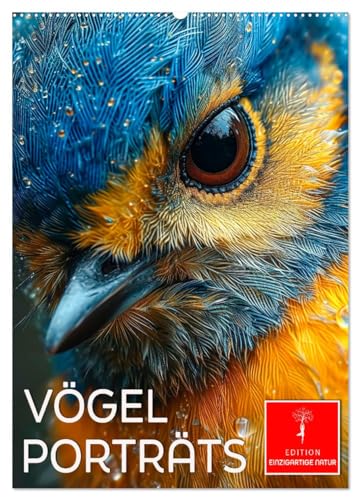 Vögel Porträts (Wandkalender 2025 DIN A2 hoch), CALVENDO Monatskalender von CALVENDO