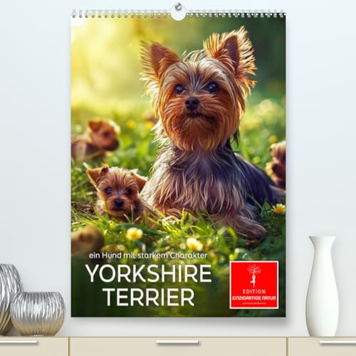 Yorkshire Terrier - ein Hund mit starkem Charakter (hochwertiger Premium Wandkalender 2025 DIN A2 hoch), Kunstdruck in Hochglanz von CALVENDO