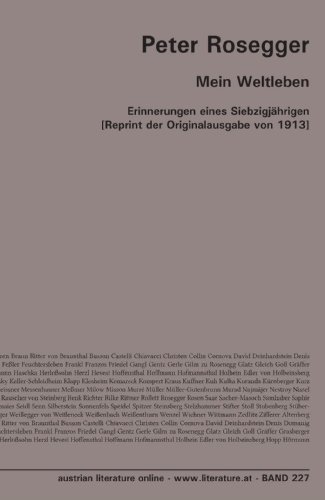Mein Weltleben: Erinnerungen eines Siebzigjährigen [Reprint der Originalausgabe von 1913] von University of Innsbruck