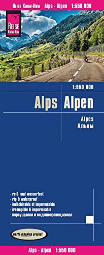 Reise Know-How Landkarte Alpen / Alps (1:550.000): reiß- und wasserfest (world mapping project)