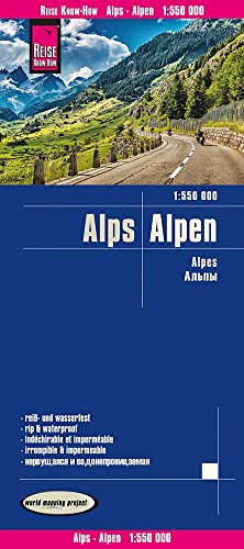 Reise Know-How Landkarte Alpen / Alps (1:550.000): reiß- und wasserfest (world mapping project) von Reise Know-How Rump GmbH