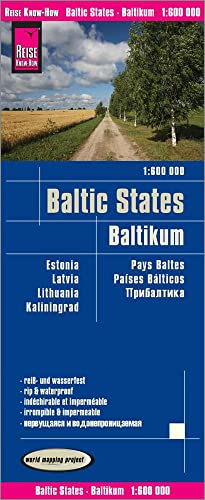 Reise Know-How Landkarte Baltikum / Baltic States (1:600.000) : Estland, Lettland, Litauen und Region Kaliningrad: reiß- und wasserfest (world mapping project)