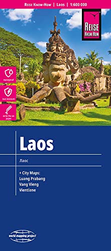 Reise Know-How Landkarte Laos (1:600.000) mit Luang Prabang, Vang Vieng, Vientiane: world mapping project: reiß- und wasserfest (world mapping project)