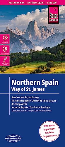 Reise Know-How Landkarte Spanien Nord mit Jakobsweg / Northern Spain and Way of St. James (1:350.000): reiß- und wasserfest (world mapping project)
