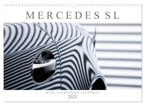 Mercedes SL R230 - Ein Denkmal auf Rädern (Wandkalender 2025 DIN A3 quer), CALVENDO Monatskalender: Der Mercedes SL R230 (2001-2011) gilt bereits heute als Klassiker von CALVENDO