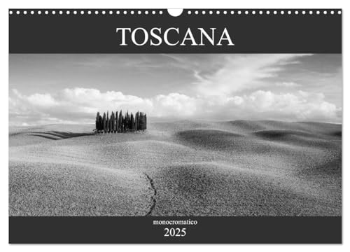 Toscana - monocromatico (Wandkalender 2025 DIN A3 quer), CALVENDO Monatskalender von CALVENDO