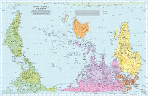 Peters Map of the World: South-Orientated and Pacific-Centered von Huber Kartographie