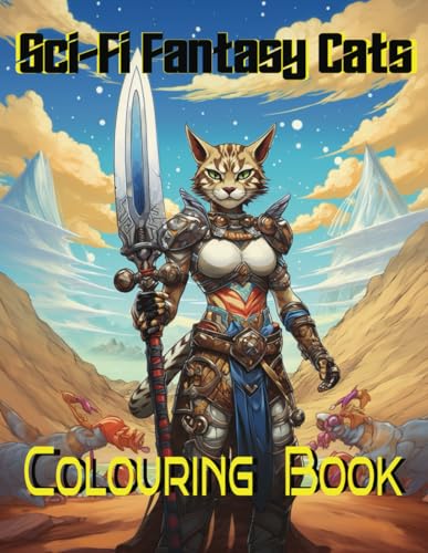 Sci-Fi Warrior Cats Adult Colouring Book