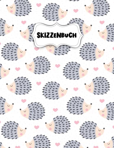 Skizzenbuch: Niedlicher Igel Zeichenblock A4 für Kinder: Blanko Zeichenmappe A4 Zeichen Block von Independently published