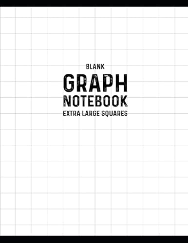 Blank Graph Notebook - Extra Large Squares: Blank Math Book To Write In | 110 Blank Graph & Numbered Pages | 8.5“ x 11“ | Notebook | Diary | Composition Book | Sketchbook
