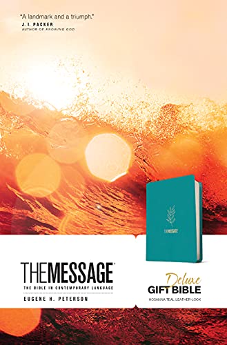The Message: The Bible in Contemporary Language, Hosanna Teal, Leather-Look
