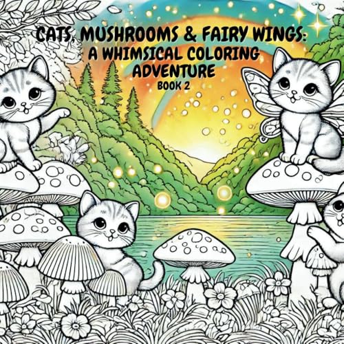 Cats, Mushrooms & Fairy Wings: A Whimsical Coloring Adventure: Pacific Northwest Collection Book 2 (Pacific Northwest Collection - Cats & Mushrooms: A Whimsical Coloring Adventure) von Self Published