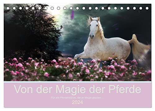 Von der Magie der Pferde (Tischkalender 2024 DIN A5 quer), CALVENDO Monatskalender von CALVENDO